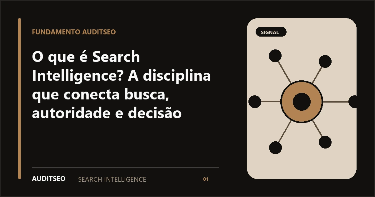 O que é Search Intelligence? A disciplina que conecta busca, autoridade e decisão — AUDITSEO Search Intelligence